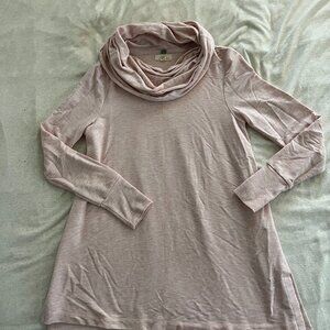 Cupio soft pink cowl tunic